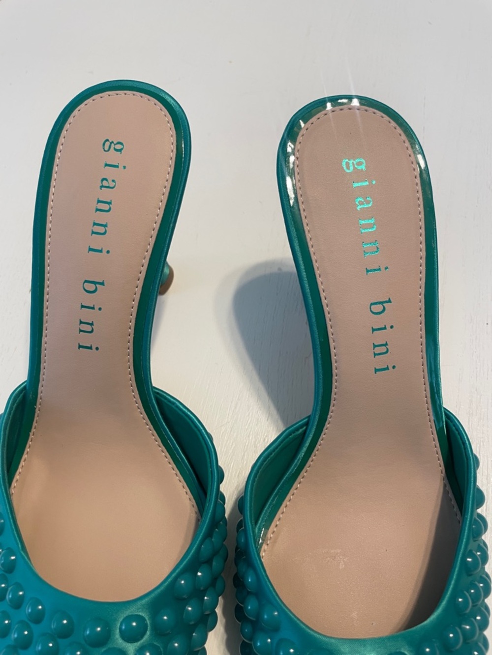 New Gianni Bini Studded Mule Heels size 7.5 - Picture 3 of 9